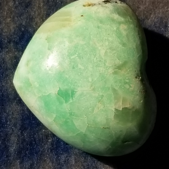 Rare Natural Green Moonstone hearts - Picture 8 of 9